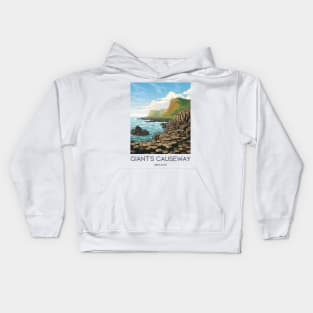 A Pop Art Travel Print of the Giant´s Causeway - Ireland Kids Hoodie